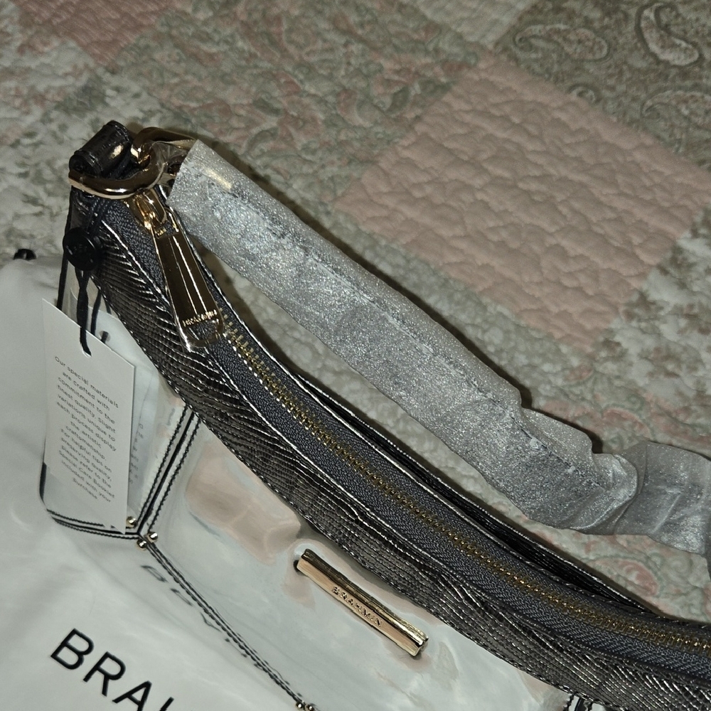 NWT Brahmin ESME Shoulder Bag In Chrome Tamar - Picture 13 of 15